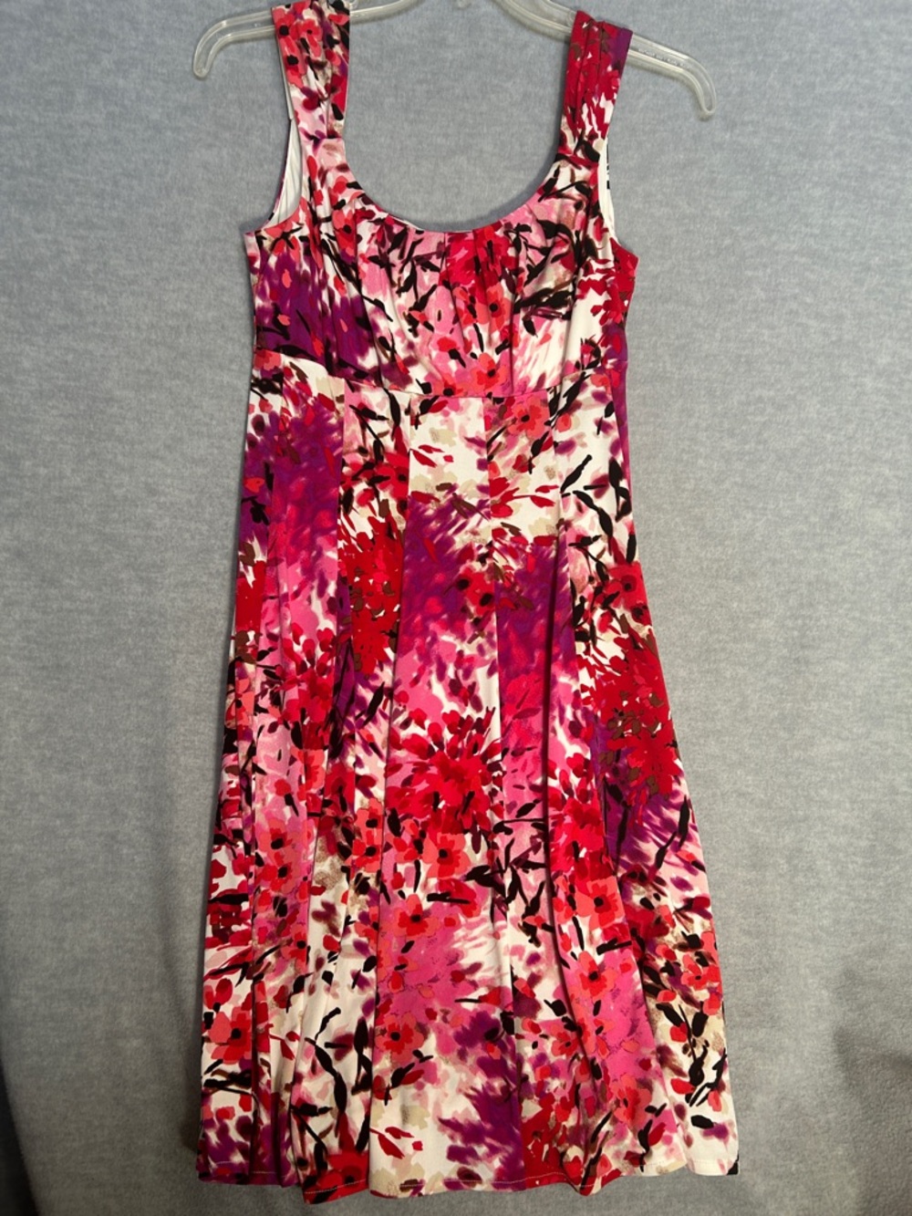 SIGNATURE ELLA Y2K Baby Doll Floral Jersey Knit Slinky Style Packable Sleeveless